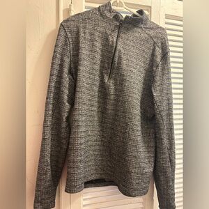 Lululemon Men's Surge Warm 1/2 Zip Black and White Size large